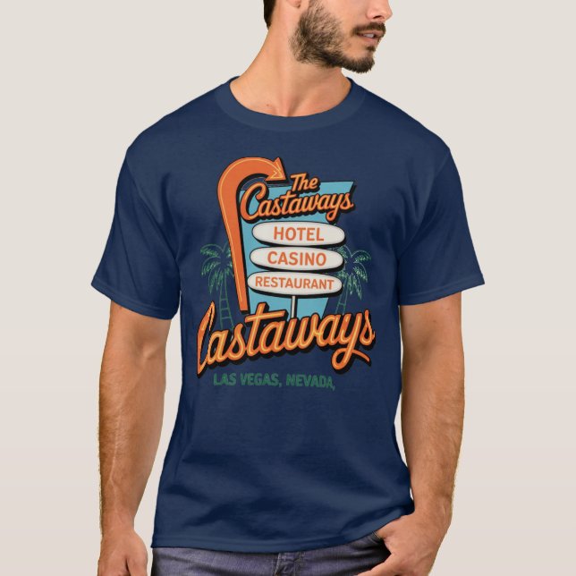 Castaways Hotel Casino-restaurangen Las Vegas T Shirt (Framsida)