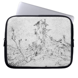 Castel Cogolo per Andar en Trento (skriva & bläck Laptop Sleeve