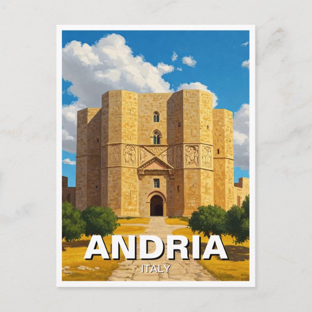 Castel del Monte Andria Italien Travel Vykort (Framsida)