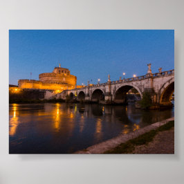 Castel Sant Angelo nattetid Poster