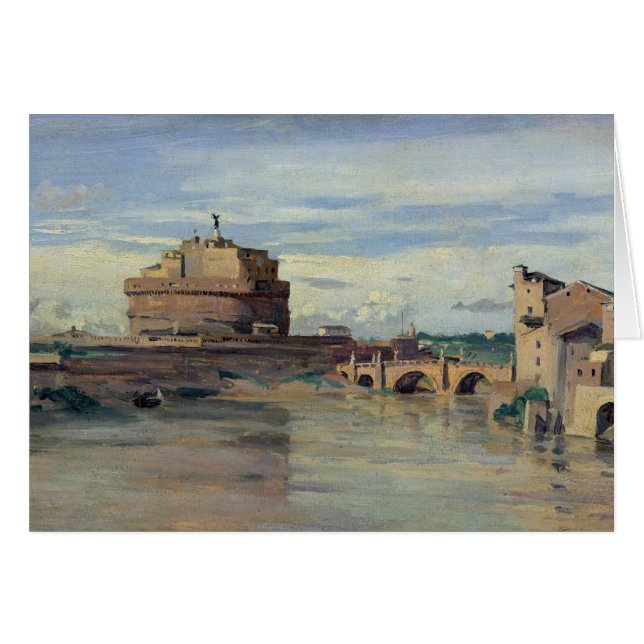 Castel Sant Angelo och floden Tiber, Rome Hälsningskort (Framsidan Horizontal)