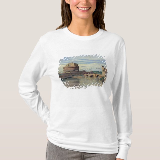 Castel Sant Angelo och floden Tiber, Rome Tee (Framsida)