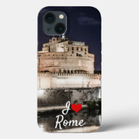 Castel Sant Angelo på natten i Rom