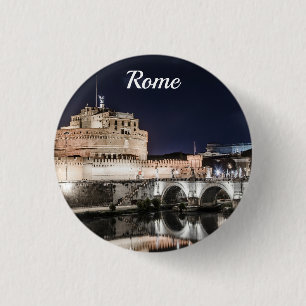 Castel Sant Angelo på natten i Rom Knapp