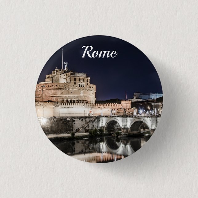 Castel Sant Angelo på natten i Rom Knapp (Framsida)