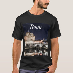 Castel Sant Angelo på natten i Rom T Shirt