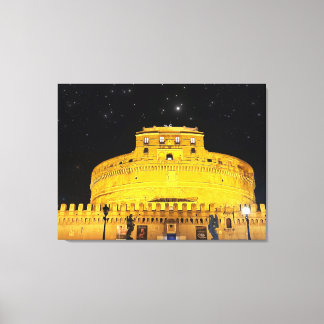 Castel Sant'Angelo nattstarr Canvastryck