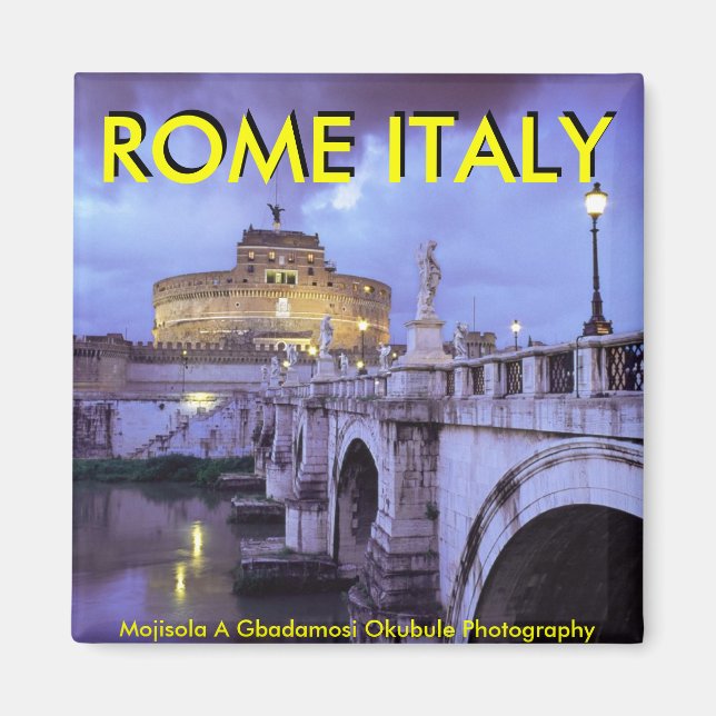 Castel Sant'Angelo och Bridge, Rom, Italien Magnet (Framsidan)
