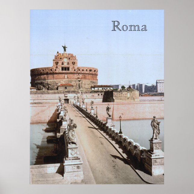 Castel Sant'Angelo, Rom (C. 1900) Poster (Framsidan)