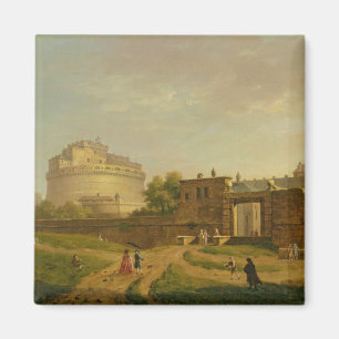 Castel Sant'Angelo, Rome, 1776 (olja på kanfas) Magnet