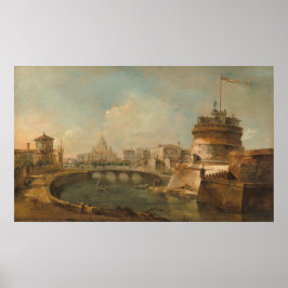 Castel Sant'Angelo Venedig - Guardi Fina konstaffi Poster