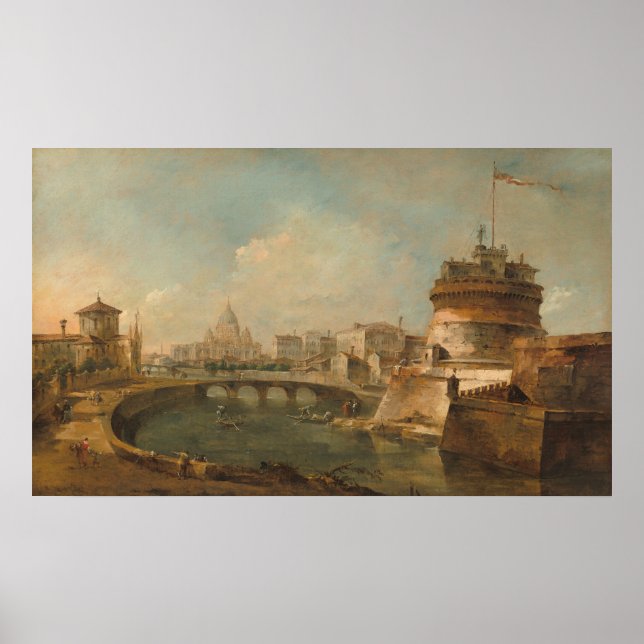 Castel Sant'Angelo Venedig - Guardi Fina konstaffi Poster (Framsidan)