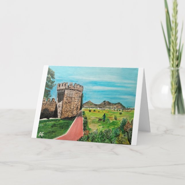 Castell de Benisanó Painting av Alfred Fox Kort (Framsida)