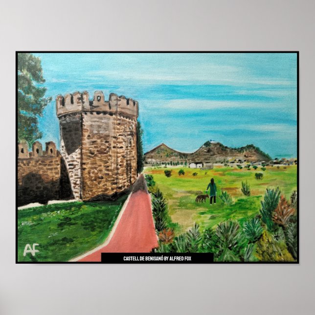 Castell de Benisanó Painting av Alfred Fox Poster (Framsidan)