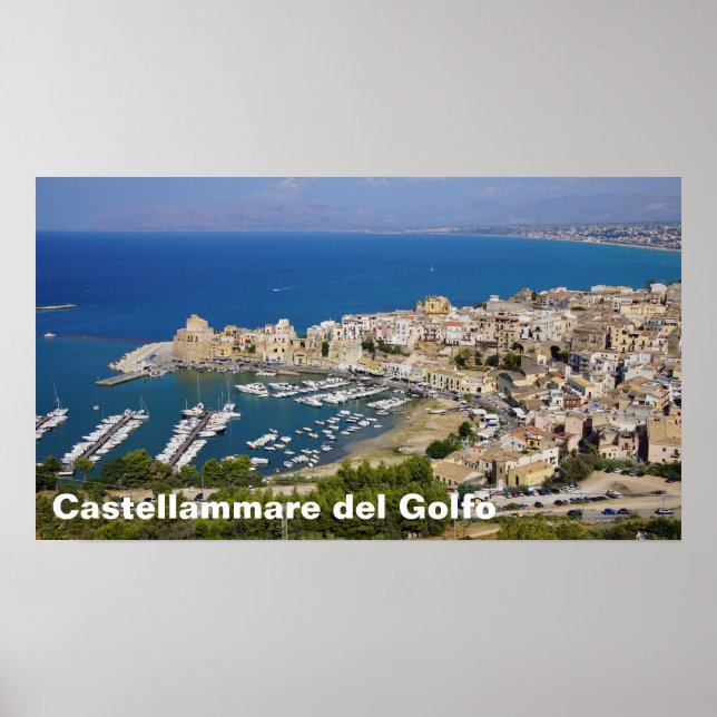 Castellammare del Golfo, Siciliens Italien Poster (Framsidan)