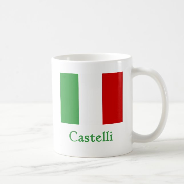 Castelli italiensk flagga kaffemugg (Höger)