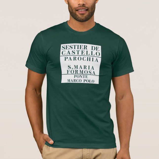 Castello-Formosa-Marco Polo, Venedig, gata Tee Shirt (Framsida)