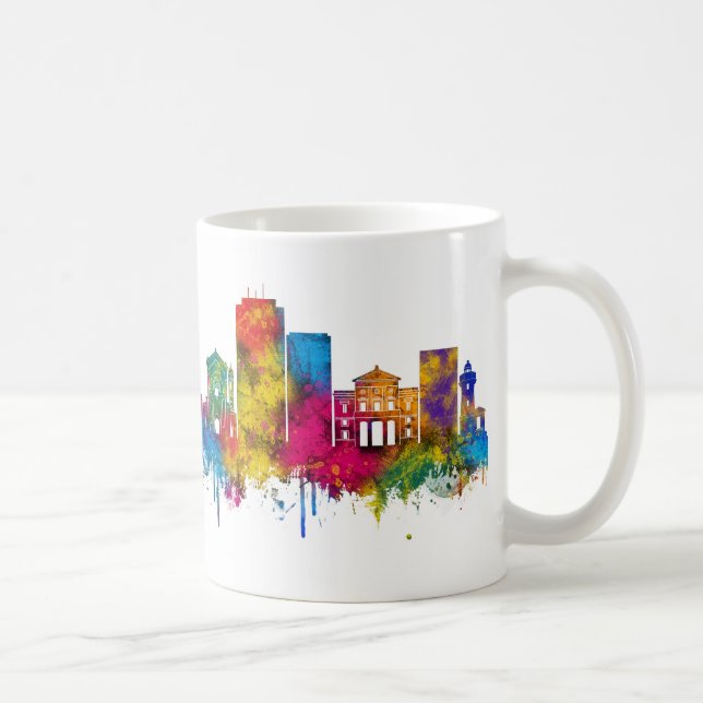 Castellón de la Plana Spanien Panorama Kaffemugg (Höger)