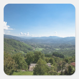 Castelnuovo di Garfagnana, Toscana, Italien - Fyrkantigt Klistermärke