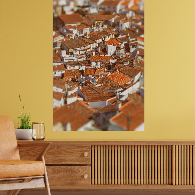 Castelo de Vide roofta ops . Alentejo, Portugal. Poster (Vardagsrum 2)