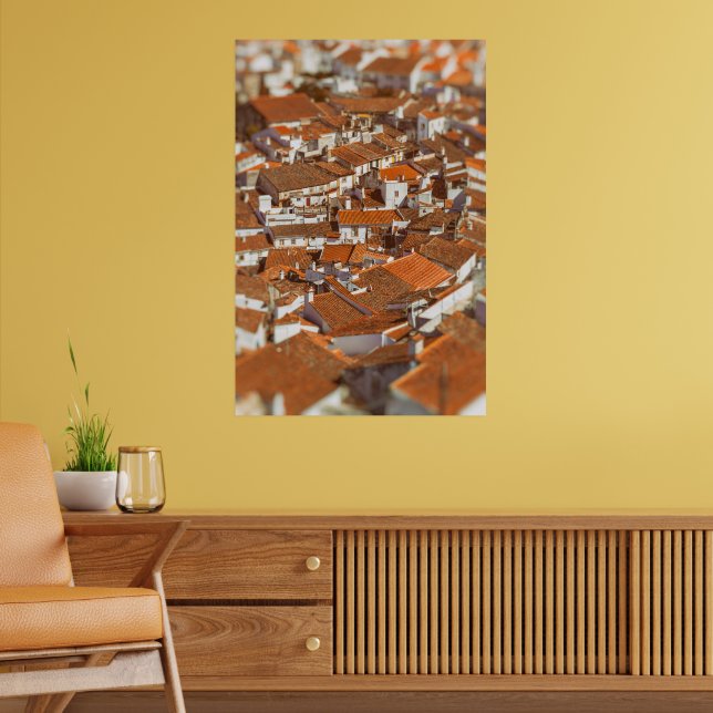 Castelo de Vide tak . Alentejo, Portugal. Poster (Vardagsrum 2)