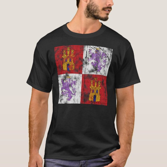 Castile- och Leon manar mörka skjorta Tee (Framsida)