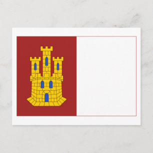 Castilla-La Mancha flagga Vykort