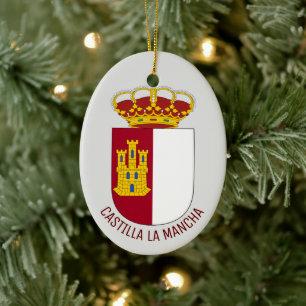 Castilla La Mancha jackat av arm - Spanien Julgransprydnad Keramik