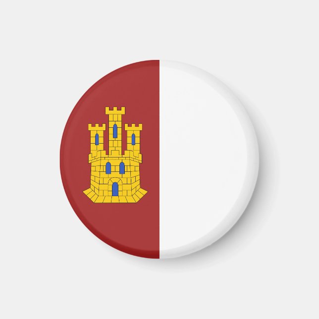Castilla La Mancha jackat av arm - Spanien Magnet (Framsidan)