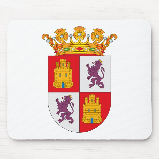 Castilla Y Leon vapensköld Mousepad Musmatta (Framsidan)