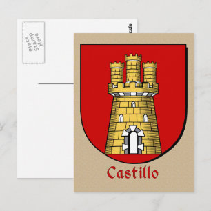 Castillo Ancestrals heraldiska sköld Vykort