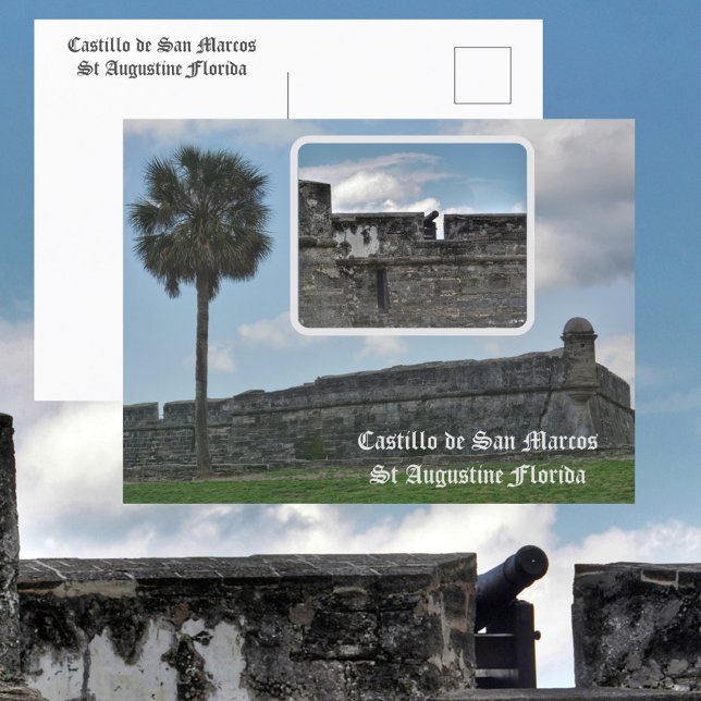 Castillo de San Marco St Augustine Florida Vykort (Skapare uppladdad)