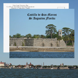 Castillo de San Marcos historiskt St Augustine FL Vykort