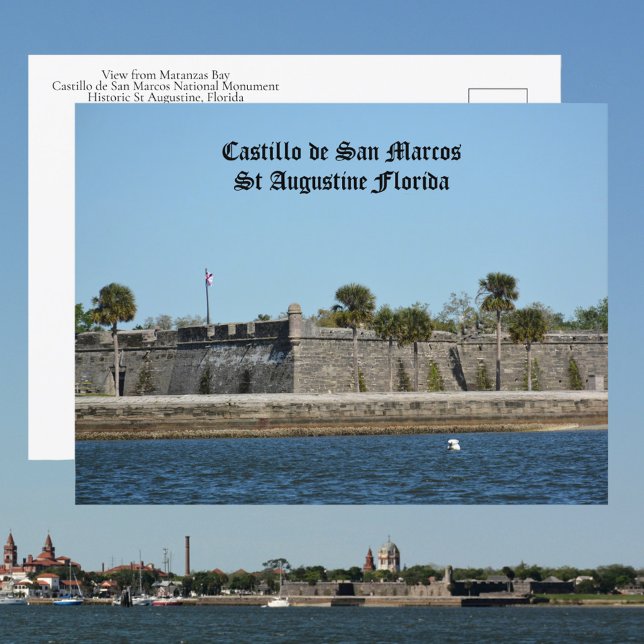 Castillo de San Marcos Saint Augustine FL Photo Vykort (Skapare uppladdad)