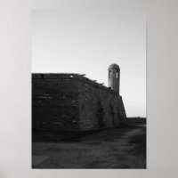 Castillo de San Marcos St Augustine Florida B&W