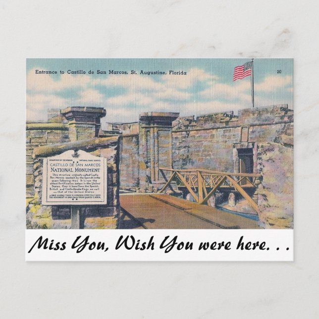 Castillo de San Marcos Vykort (Framsida)