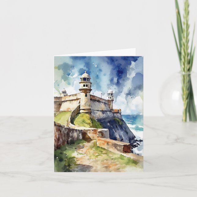 Castillo San Felipe San Juan Puerto Rico Kort (Framsida)