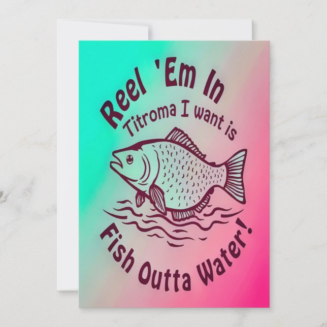 Casting a Line for Fun Inbjudningar (Framsida)