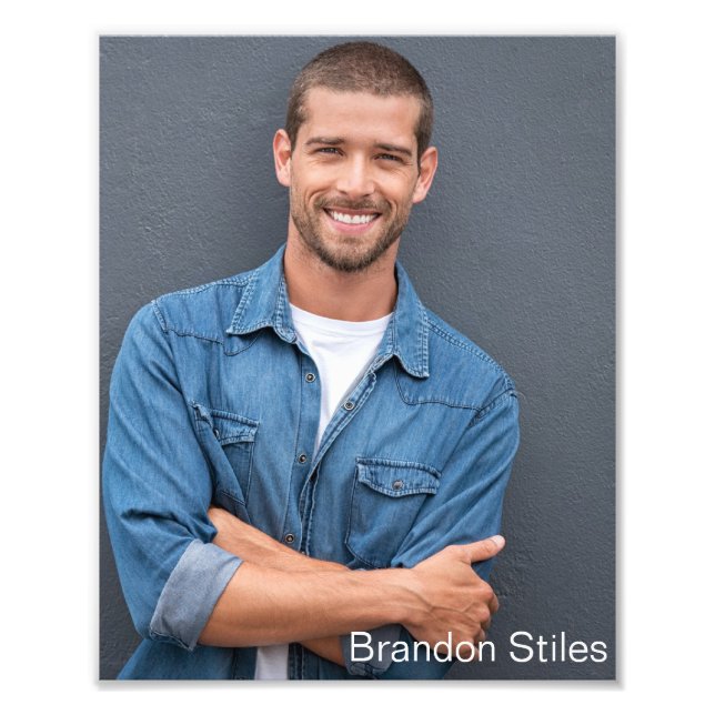 Casting Call Headshots - Full Bleed 8x10 Lt Text Fototryck (Framsidan)