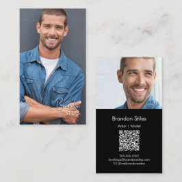 Casting Essentials Foto Visitenkort | QR-kod Visitkort