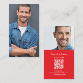 Casting Essentials Photo Business Card | QR Code Visitkort