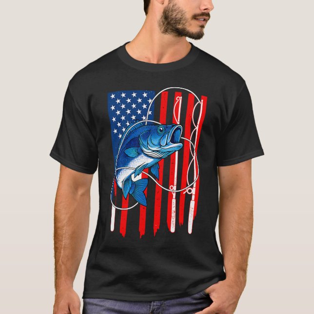 Casting för frihet: Scenisk fiskestickerfirande T Shirt (Framsida)