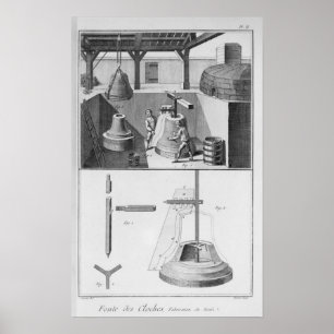 Casting klockor, illustration från Encyklopedia Poster