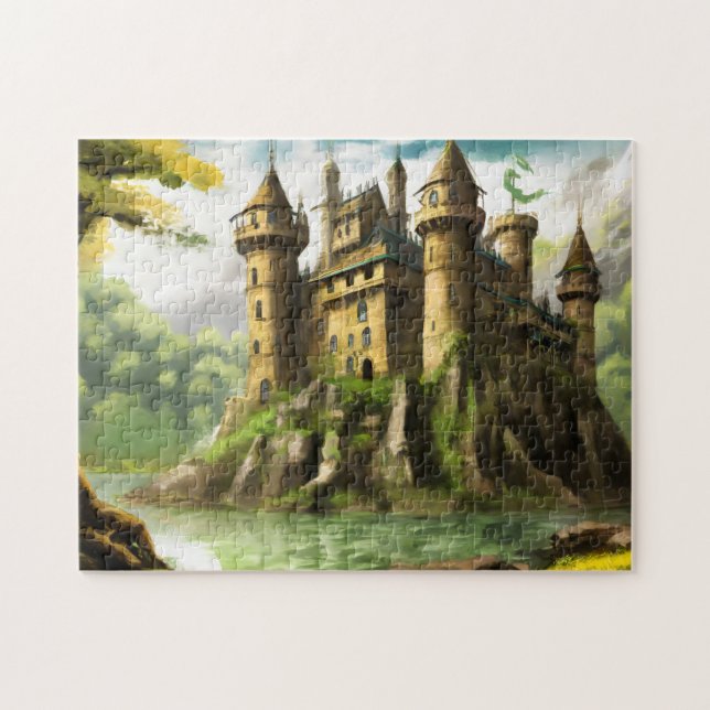 Castle 3 Easy Brain Art Puzzles Photo Puzzles Inte Pussel (Horisontell)