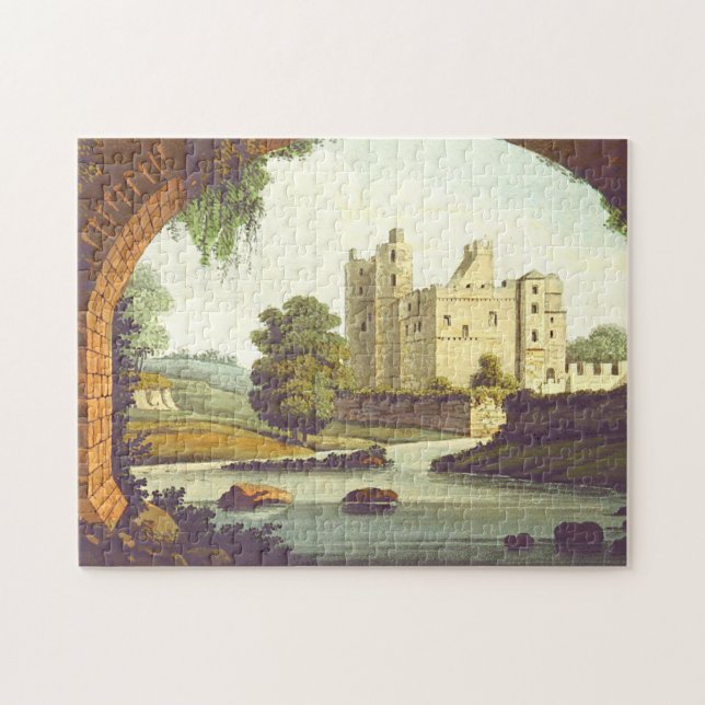 Castle and River genom ett Brick Arch Puzzle Pussel (Horisontell)
