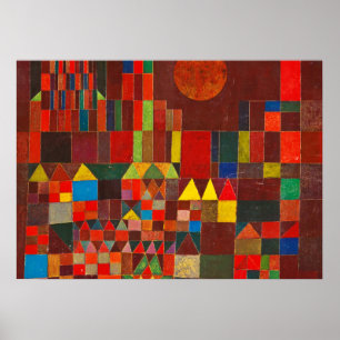 Castle and Sol, 1928 av Paul Klee Poster