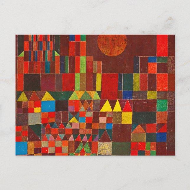 Castle and Sol, 1928 av Paul Klee Vykort (Framsida)