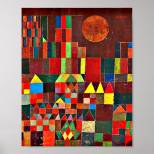 Castle and Sol, abstrakt art av Paul Klee Poster