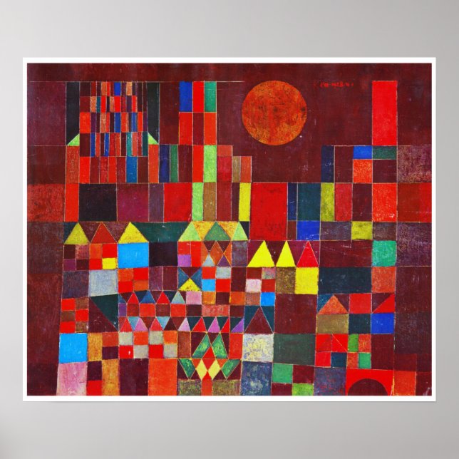 Castle and Sun, Paul Klee Poster (Framsidan)