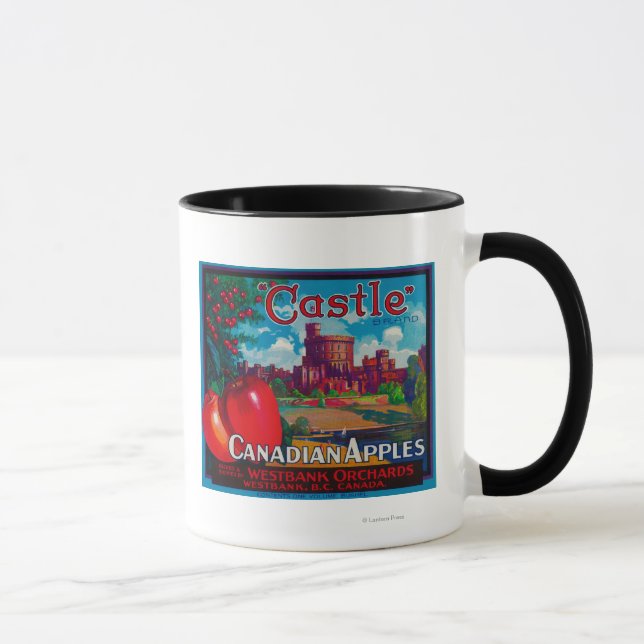 Castle Apple Label - Westbank B.C. Kanada Mugg (Höger)